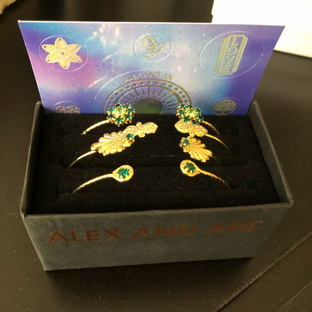 Alex and Ani Pine Legacy set of 4